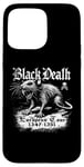 Coque pour iPhone 15 Pro Max Black Death European Tour Plague Rat Histoire médiévale