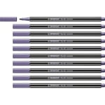 Metallisk filtpenna - STABILO Pen 68 metallic - Set x 10 pennor med medium spets - Lila