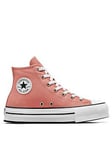 Converse Junior Girls Seasonal Color Canvas Hi Trainers - Light Orange, Orange, Size 5.5 Older