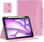 ¿¿Tui Pour Ipad Air 11 Pouces M2 2024/Ipad Air 5¿¿Me/4¿¿Me G¿¿N¿¿Ration 2022/2020 & Ipad Pro 11 Pouces 2022/2021 Avec Porte-Crayon,Rose