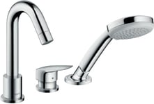 hansgrohe Logis Set de finition mitigeur 3 trous pour montage sur bord de baignoire, chromé, 71310000