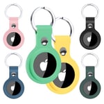 Alyvisun [Lot de 6] AirTag Porte Clé, Coque AirTag Coloré, Porte Clef AirTag Silicone