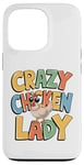 Coque pour iPhone 13 Pro Crazy Chicken Lover Hen Mom, Farm Fresh Eggs Farmer