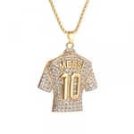 Messi nr 10 tröja halsband, herr tröja halsband - guld