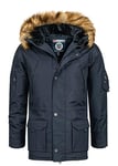 Geographical Norway Abiosaure Parker Veste d'hiver pour homme, Marine, XL