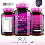 Women's Multivitamins & Minerals - 180 Vegan Tablets - 24 Vitamins & Minerals