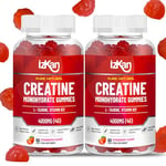 ProCreatine Monohydrate Gummies 4000mg for Men & Women - 60 Chewable Creatine Gummies Strawberry Flavoured Creatine | Pre Workout Gym Supplement| Keto | Vegan | (60 Days Supply)