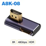 UGOURD-Câble adaptateur mini micro HDMI vers HDMI 2.1,convertisseur 48Gpbs,8K,60Hz,4K,120Hz,pour budgétaire HDTV,PS5,ordinateur portable,PC - Type [A8K-08 HDMI2.1]-1 PCS