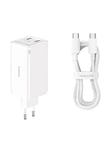 Baseus GaN6 Pro Fast Charger 100W 2A2C - Moon White (incl. cable 1m)