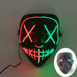 Uusi hauska LED Neon EL Wire Light Up Mask Halloween Masquerade Carnival Party Rave pääsiäisasu Cosplay hehkuva naamio