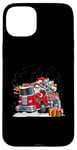 iPhone 15 Plus Firefighter Santa Fireman Driving Fire Truck Merry Christmas Case