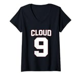 Womens Experience the Calm on Cloud 9 with this Funny Costume V-Neck T-Shirt