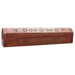 Incense Sticks Burner And Storage Box Lotus -- 31X5.5X6 Cm