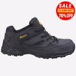 Amblers Safety FS68C Mens Leather Protective Safety Trainers Black