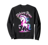 Cute Girl's Magical Unicorn Power Sweatshirt