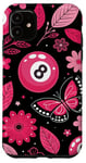 iPhone 11 Retro Pink Lucky Disco 8 Ball For Women Case