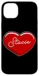 Coque pour iPhone 14 Plus Stacie Cœur dessiné à la main – Prénom Cœurs I Love Stacie