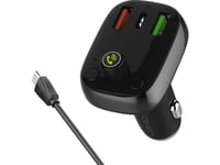 Fm-Sändare Ldnio Fm-Sändare Ldnio Bluetooth C704q 2Usb, Usb-C + Usb-C-Kabel