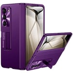 spoovcto for Samsung Galaxy Z Fold 5 Case: [Hinge Protection][Screen Protector] Comfortable Touch- Slim Sleek Protective Phone Stand Cover for Samsung Galaxy Z Fold 5 5G 2023 - Purple