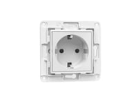 Shelly Wall Socket Eu, Typ E, Vit, 1 Styck, 70 Mm, 40 Mm, 70 Mm