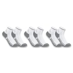 Carhartt Men's Force Midweight Sock 3 Pack, White, Large