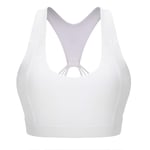 ZHANGJIAN Yoga Clothes Beauty Back Underwear Sexy Quick-drying Moisture Absorption Stretch Sports Bras for Women Training Workout Casual High waist (Color : White, Size : S)