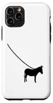 Coque pour iPhone 11 Pro Anne sur une laisse – Mule Burro Farm Farming Funny Cute