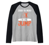 Zero to Hero in one Jump Bungee Jumping Raglan Baseball Tee