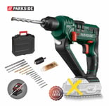 Parkside Cordless Hammer Impact Drill With Case, SDS Plus & HSS bits -Bare Unit