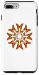 Coque pour iPhone 7 Plus/8 Plus Petit papillon – Motif floral mandala orange