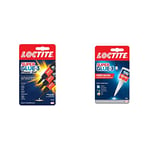 Loctite Super Glue-3 Power Gel Mini dose, colle forte enrichie en caoutchouc, lot de 3 tubes 1 g & Super Glue-3 Précision, colle forte pour réparations précises, colle transparente à séchage rapide