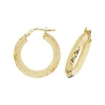 James Moore TH ER1018-15 9k Yellow Gold Hinged Hoop Earrings Jewellery