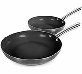 973015 Accents Induction Frying Pan Set Aluminium With Non Stick Ceramic Coatin