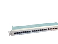 Value Kat.6 19"-Patchpanel, 24 P, Geschirmt, Grau, Grå