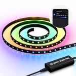 Elgato Light Strip Pro – Individually Addressable RGB LEDs, AI Scenes, Adjustable Speed/Intensity/Direction – App Controlled on Mac, PC, iPhone, Android, Stream Deck, Black