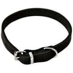 Dogman Halsband Läder Svart 12 mm x 32 cm