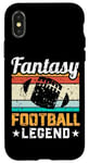 iPhone X/XS Funny Game Day Draft Party Mens Fantasy Football Legend Case