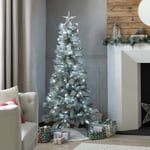 Habitat 6ft Pre lit Silver Snowy Christmas Tree