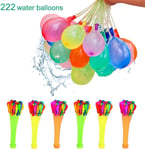 zhuolang Self sealing Water Balloons 222 Balloons 6 Pack Fill in 60 Seconds Easy Quick Summer Splash Fun Outdoor Backyard Kids and Adults Party Water Bomb Fight Games