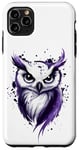 Coque pour iPhone 11 Pro Max Hibou mauve mystique