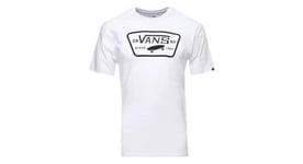 T shirt manches courtes vans full patch blanc homme