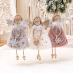 1PC Christmas Tree Pendant Hanging Ornaments Plush Angel Dolls Decoration Xmas Angel Girl Navidad New Year Gifts