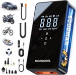 Gonfleur Pneus Voiture sans Fil - Compresseur à Air Portatif Gonfleur Pompe Electrique 6000mAh,150 PSI 12V Pompe a Velo Electrique, LCD Affichage, LED, Powerbank pour Velo Moto Voiture Balle.[V177]