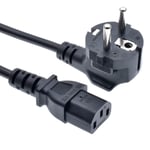 CABLE CORDON ALIMENTATION ORDINATEUR  PC SECTEUR CEE7 VERS IEC C13 10A 250V 30CM