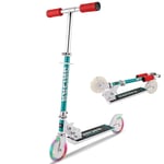 Trottinette pliable pour enfants et adolescents - 2 roues avec roues de 145 mm - Roulements ABEC-7 - Guidon réglable en hauteur sur 3 niveaux - Pour enfants de 8 ans et plus - Vert