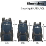 40L-60L-85L Hiking Backpack-Waterproof Travel Camping Outdoor Sport Rucksack Bag