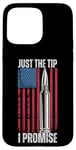 iPhone 15 Pro Max Just The Tip Gun Bullet US Flag Rifle Machine Gun Men Women Case