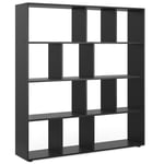 Vicco - Meuble de rangement cube Pilar, Noir, 131.6 x 143 cm