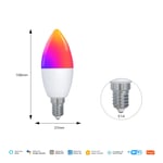 Tuya Matter-Ampoule LED intelligente WiFi à intensité variable,16 millions de couleurs RVB,lampe à bougie GU10,commande vocale,Alexa,Google Home,E14 - Type 2 PCS-Matter Candle lamp