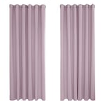 Deconovo Thermal Insulated Blackout Eyelet Curtains for Living Room 90 x 108 Inch Pink Lavender 2 Panels